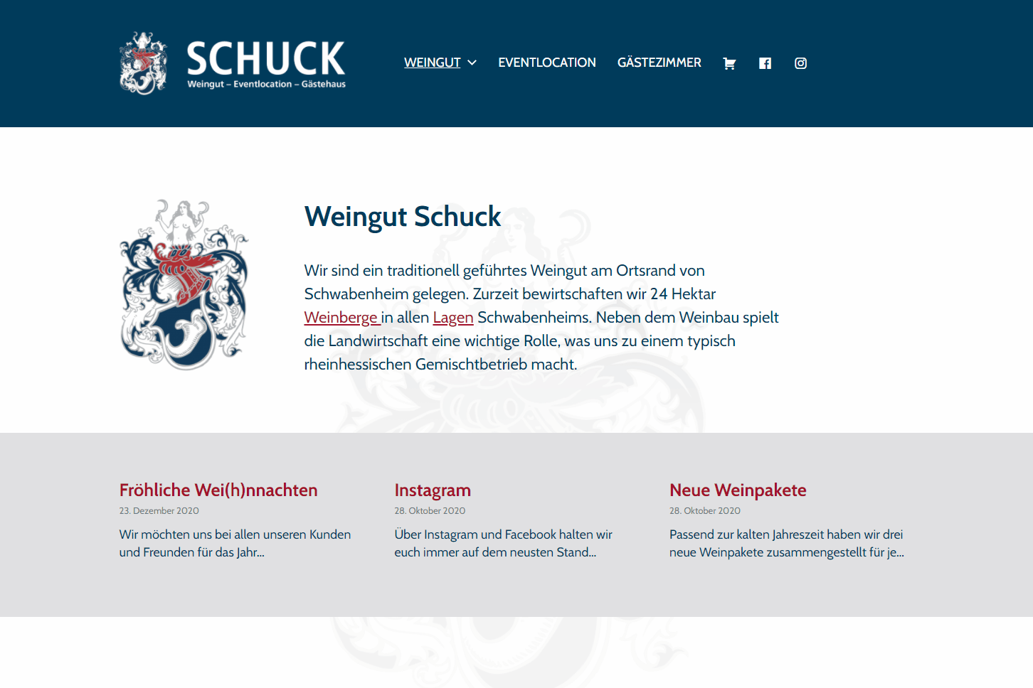 Weingut Schuck - Webseite Update
