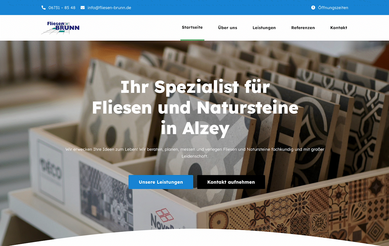 Fliesen-Brunn - Webseite Relaunch